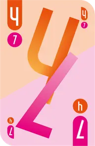DNUP pink card with number 6