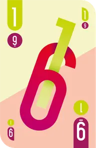 DNUP lime card with number 8
